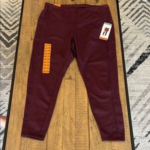 Danskin Red Leggings Athletic Style